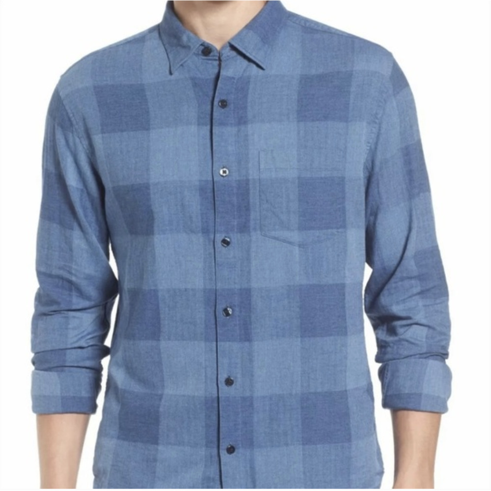 Men's Blue Checkered Shirt